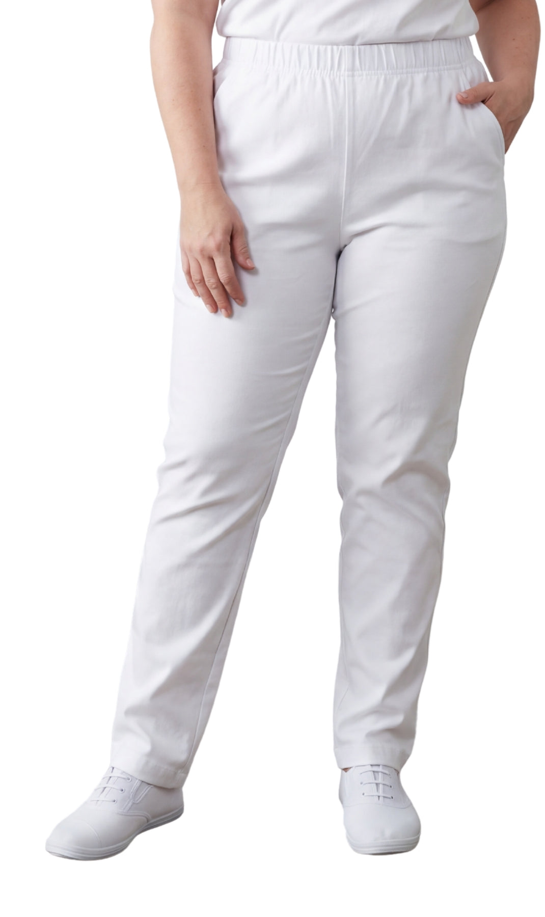 Women's Lightweight Pull-On Denim Jeans — Elastic Waist No Zipper 29