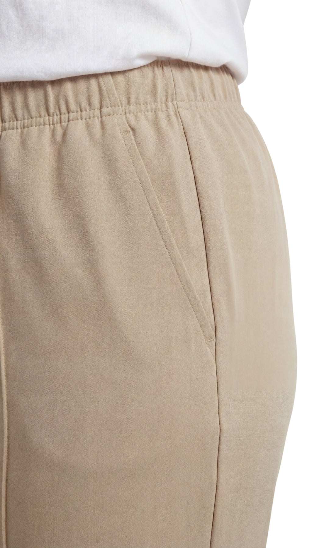 Turtle Bay New York Womens Classic Poly Knit Pants - Pull On Slacks with Elastic Waist stone pocket