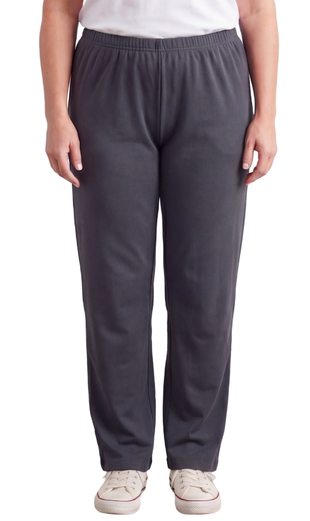 Turtle Bay New York Women's Premium Cotton Stretch High-Waisted Black Leggings - Dressy Comfort in an Everyday Essential black front