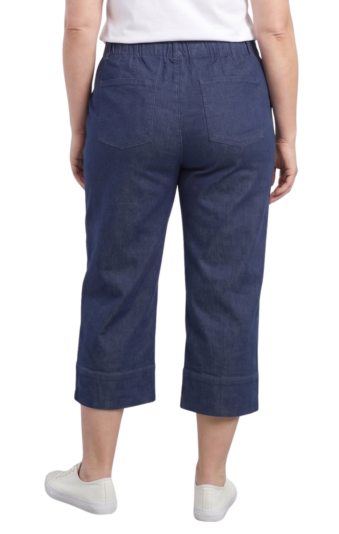 Women's Straight Leg Denim Capri Pants — Lightweight Cotton Blend 8