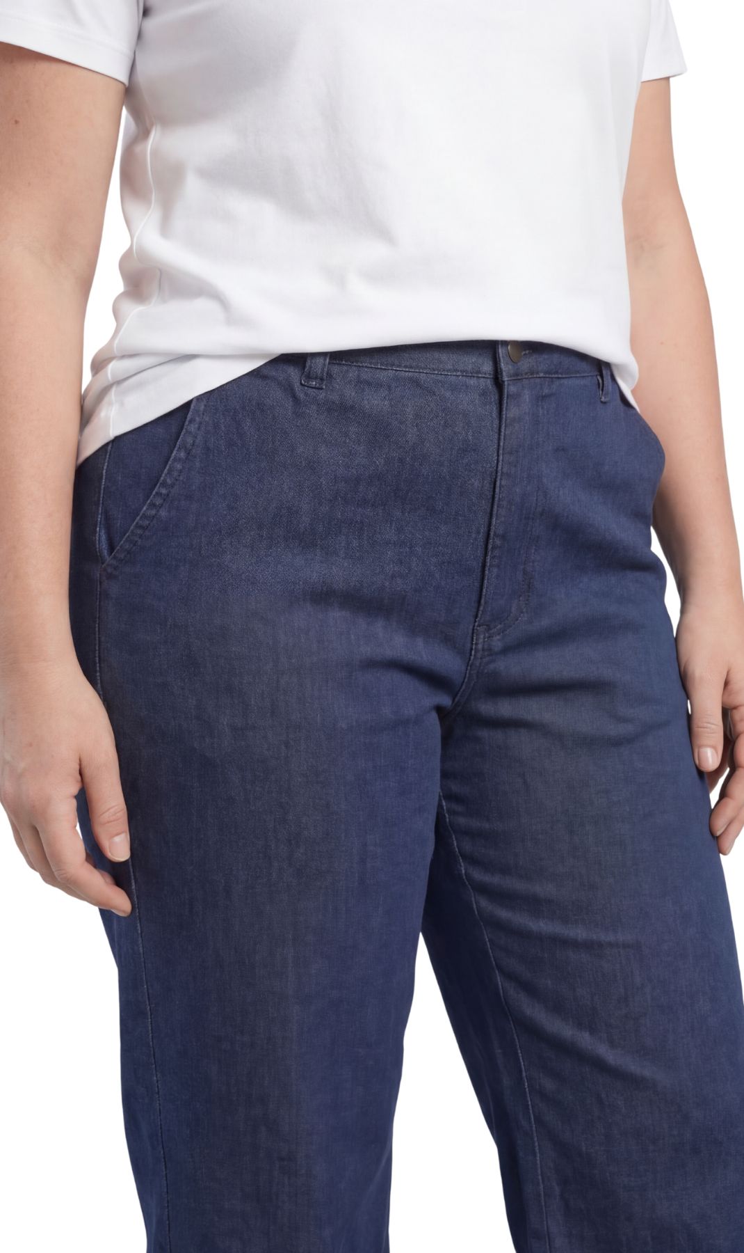 Women's Straight Leg Denim Capri Pants — Lightweight Cotton Blend 9