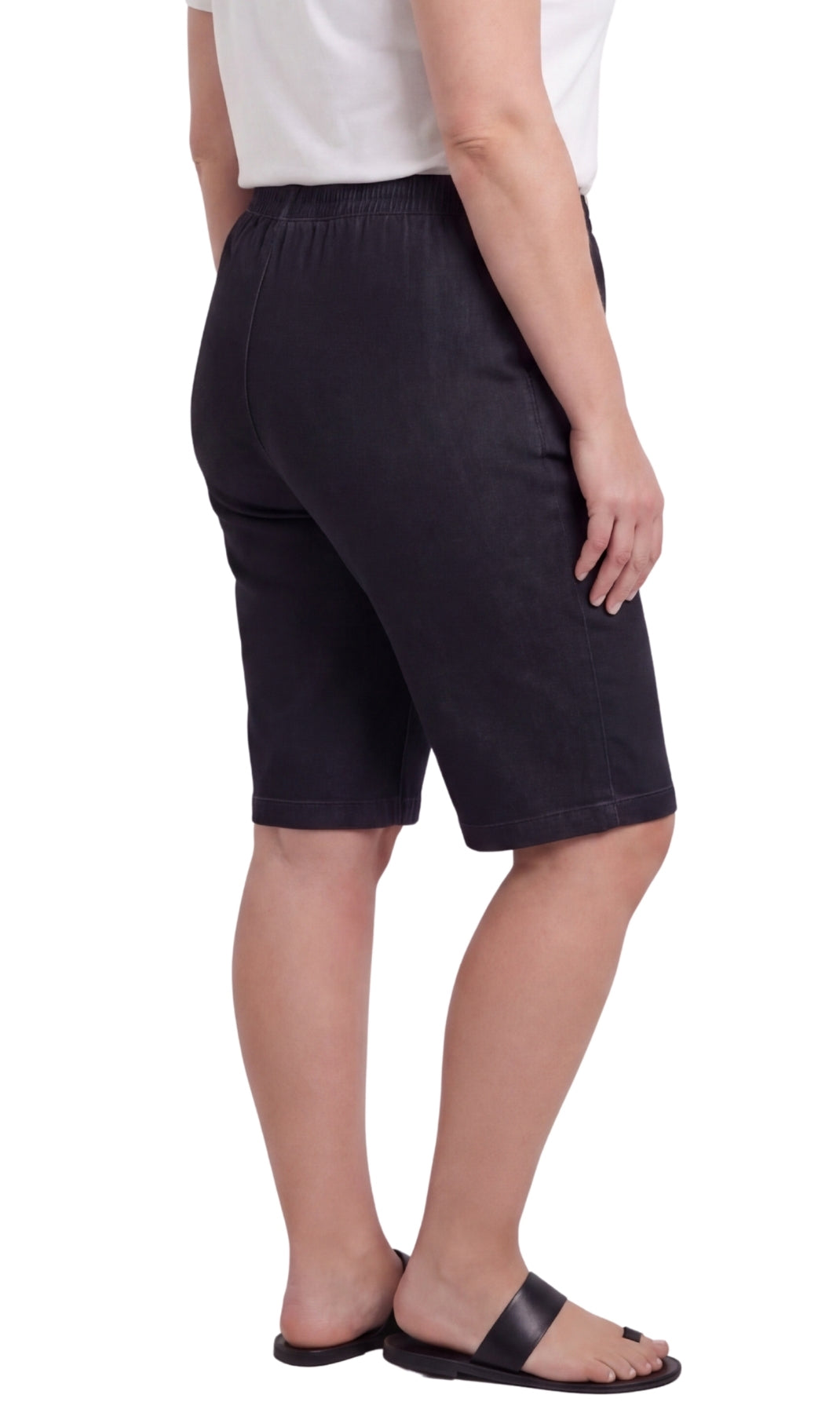 Women's Easy Pull-On Bermuda Shorts in Denim and Twill 30