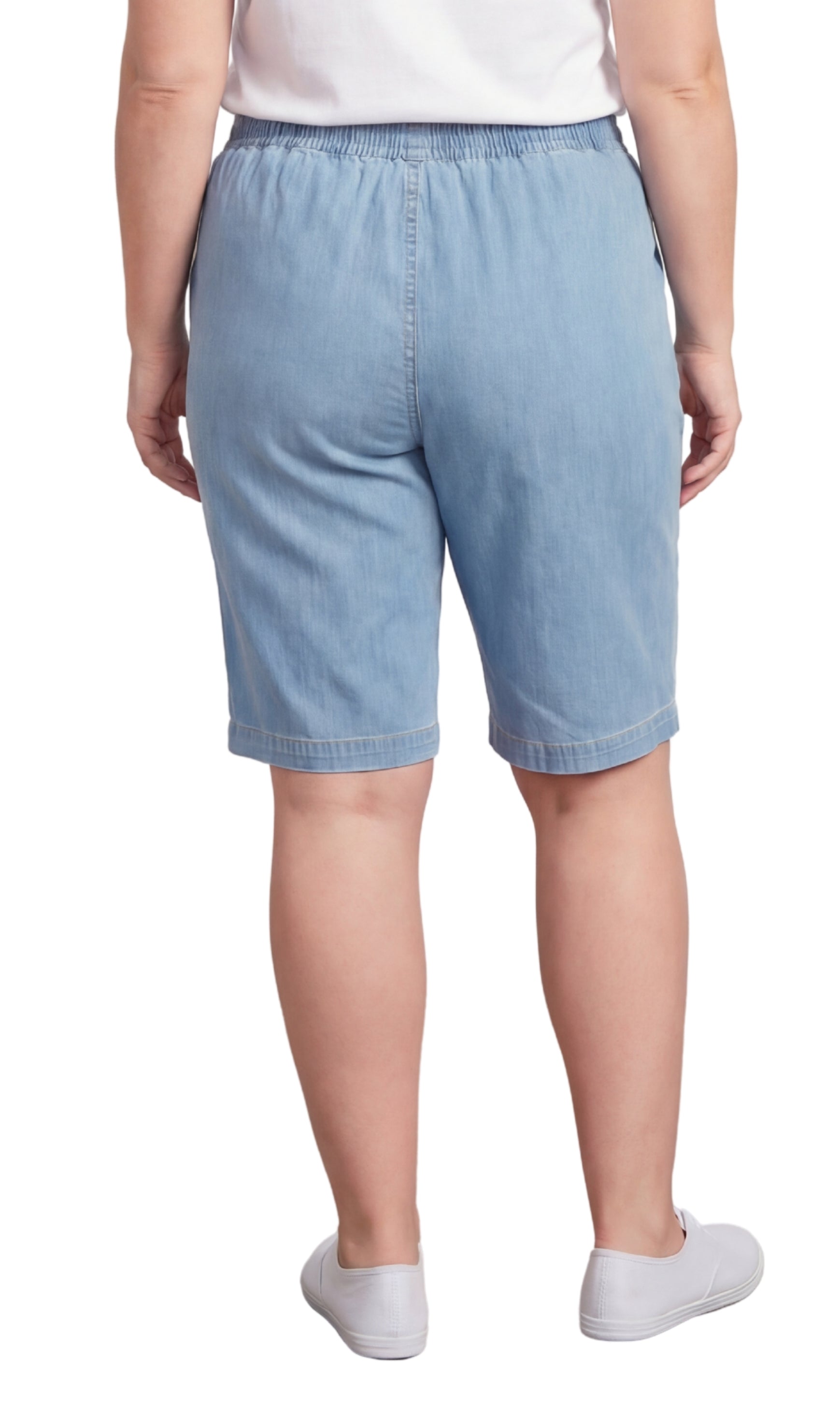 Women's Easy Pull-On Bermuda Shorts in Denim and Twill 10