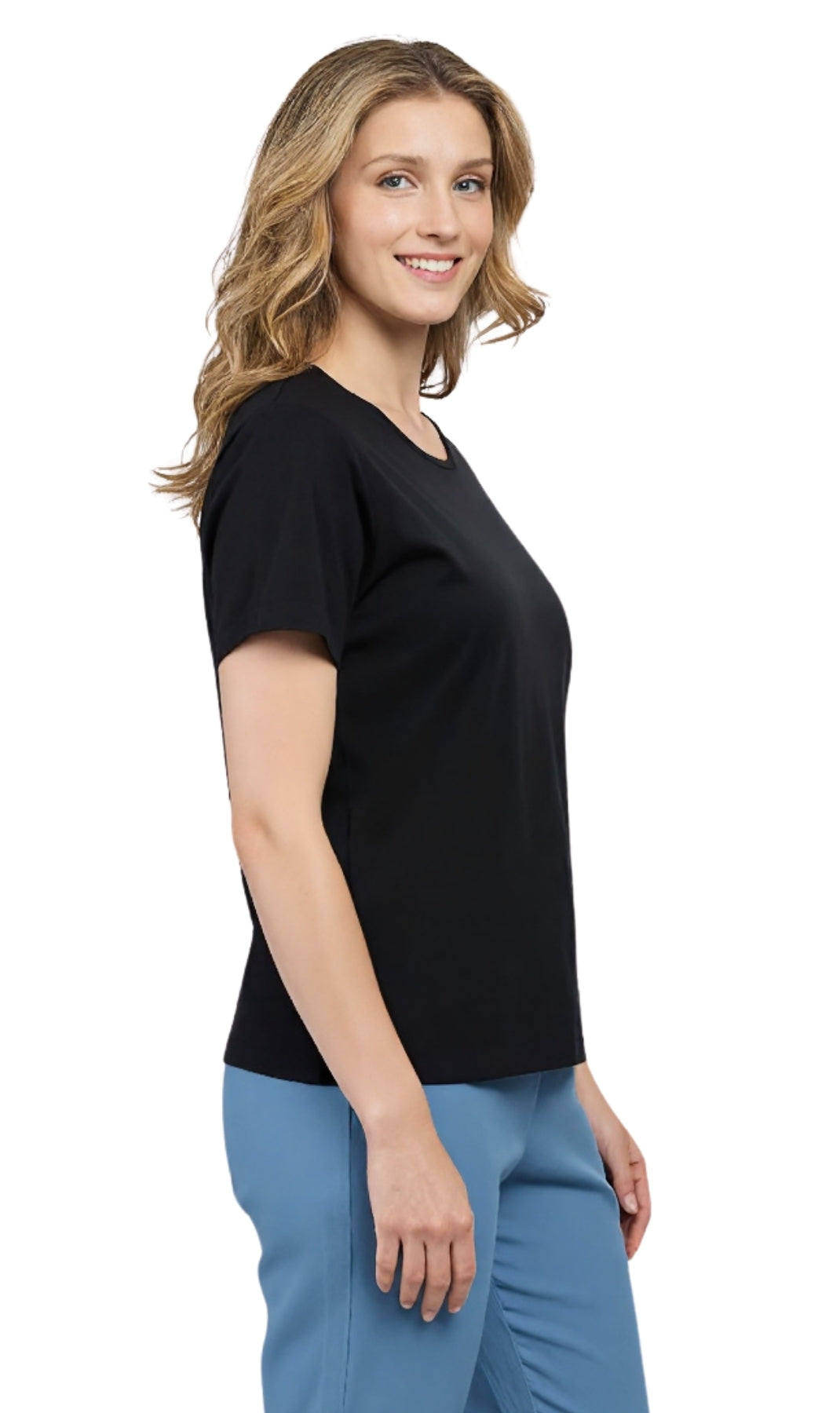 Women's Relaxed Fit Short-Sleeve Crew neck knit Tee Shirt 28