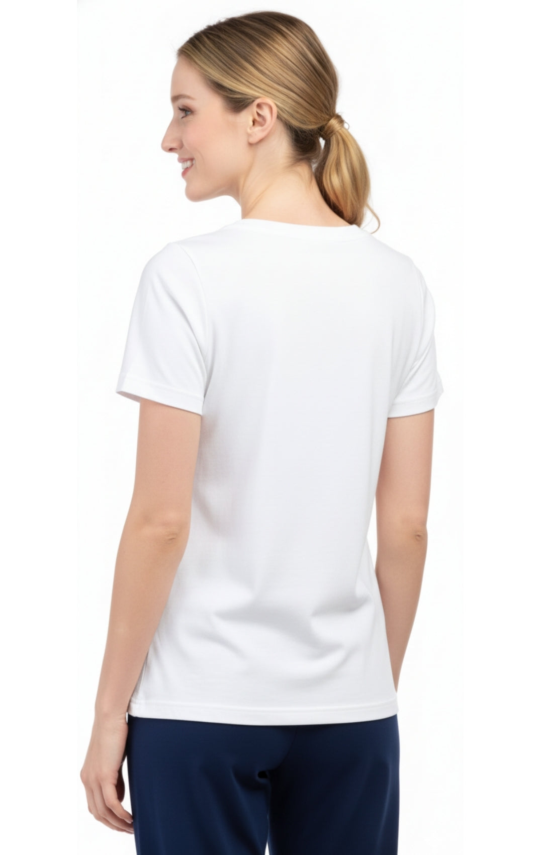 Women's Perfect Short-Sleeve V-Neck Tee Shirt - Cotton blend and Wrinkle Resistant 36