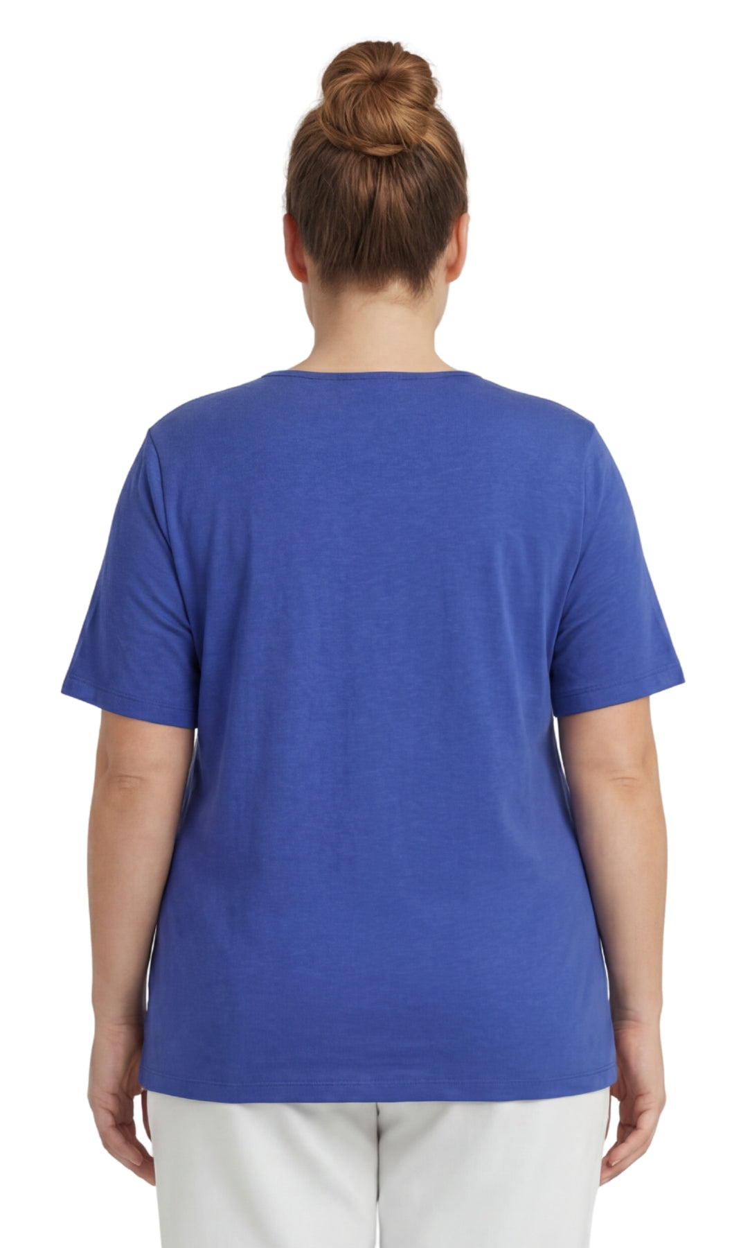 Women's Scalloped Neckline Embellished Tee 15