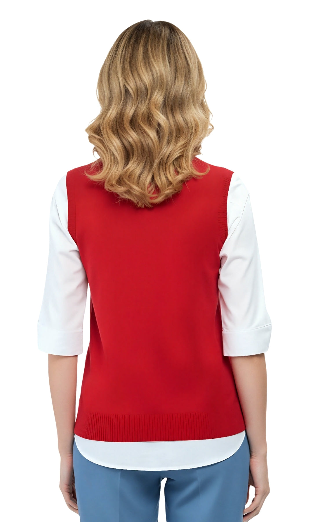 Women's Cable Knit Cardigan Sweater Vest — Button Front 7