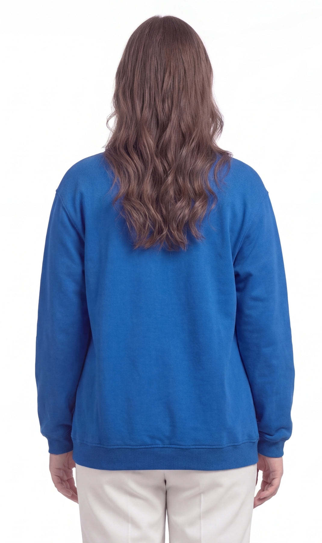 Turtle Bay New York Womens Snap Up Jacket - Soft, Fleecy Lining for Three-Season Comfort cobalt back