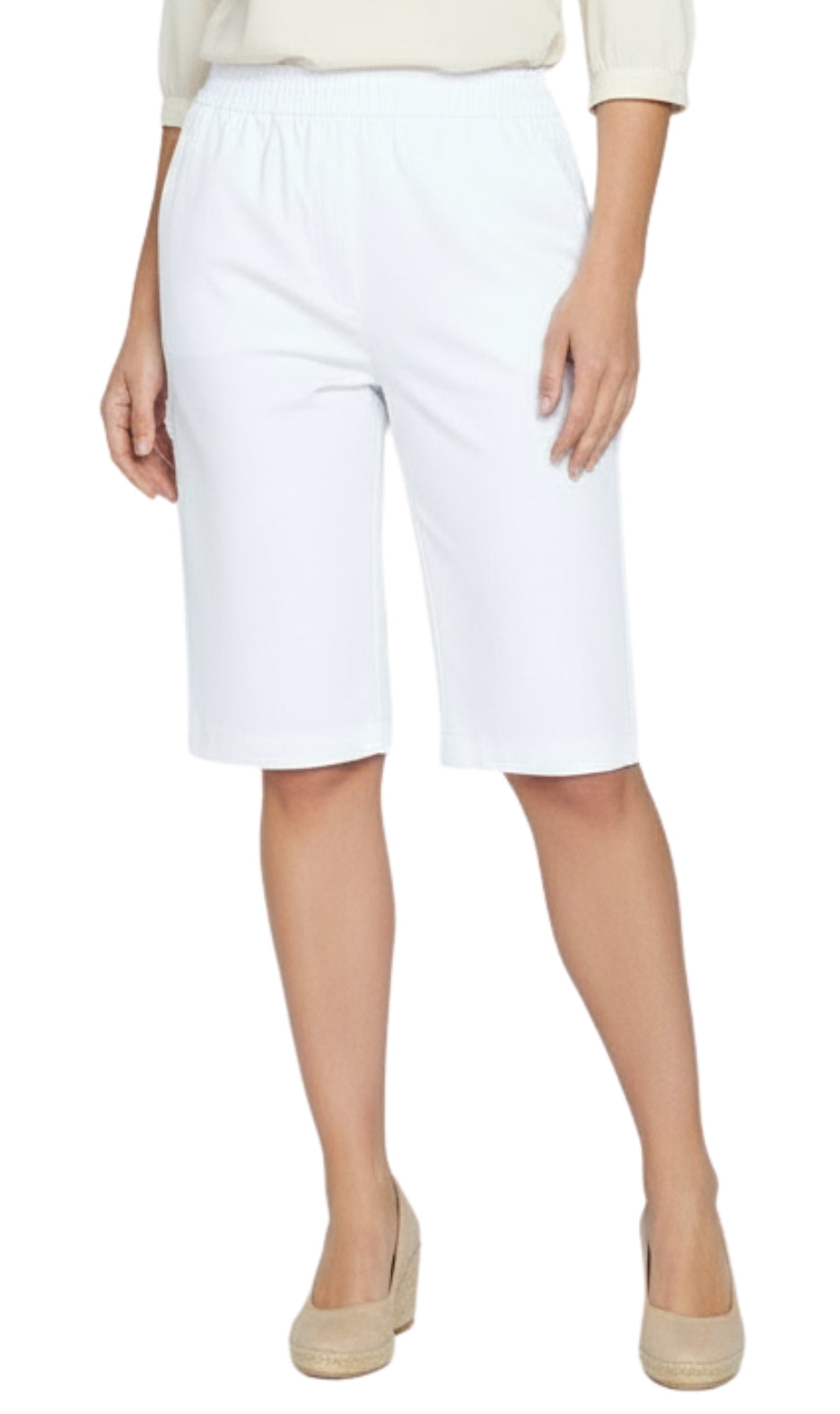 Women's Easy Pull on Bermuda Shorts in Denim and Twill 57