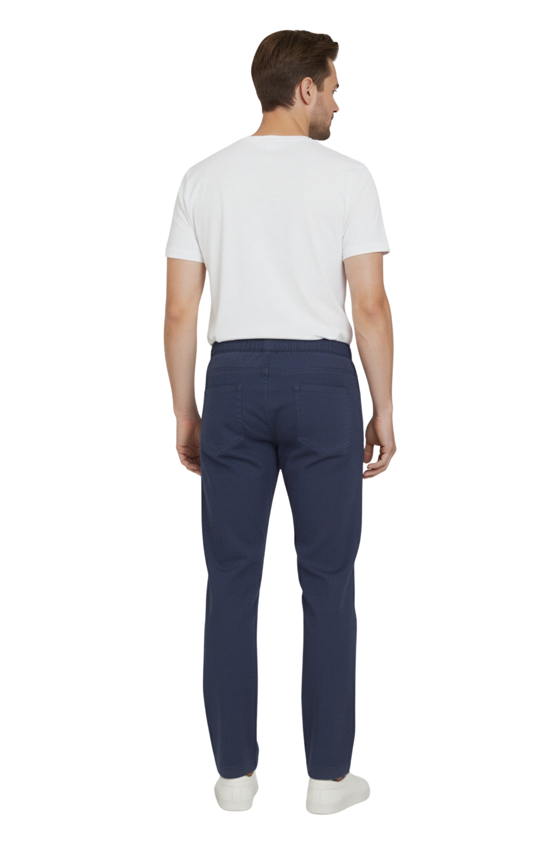 Men's Casual Elastic Waist Denim & Twill Pull on Jeans Pants 34