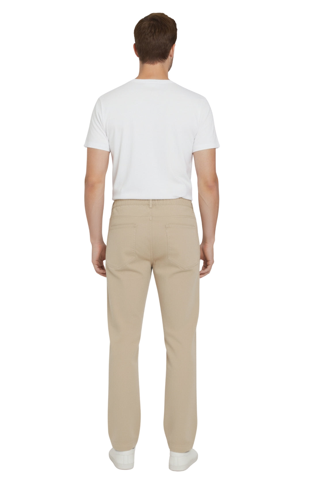 Men's Casual Elastic Waist Denim & Twill Pull on Jeans Pants 21