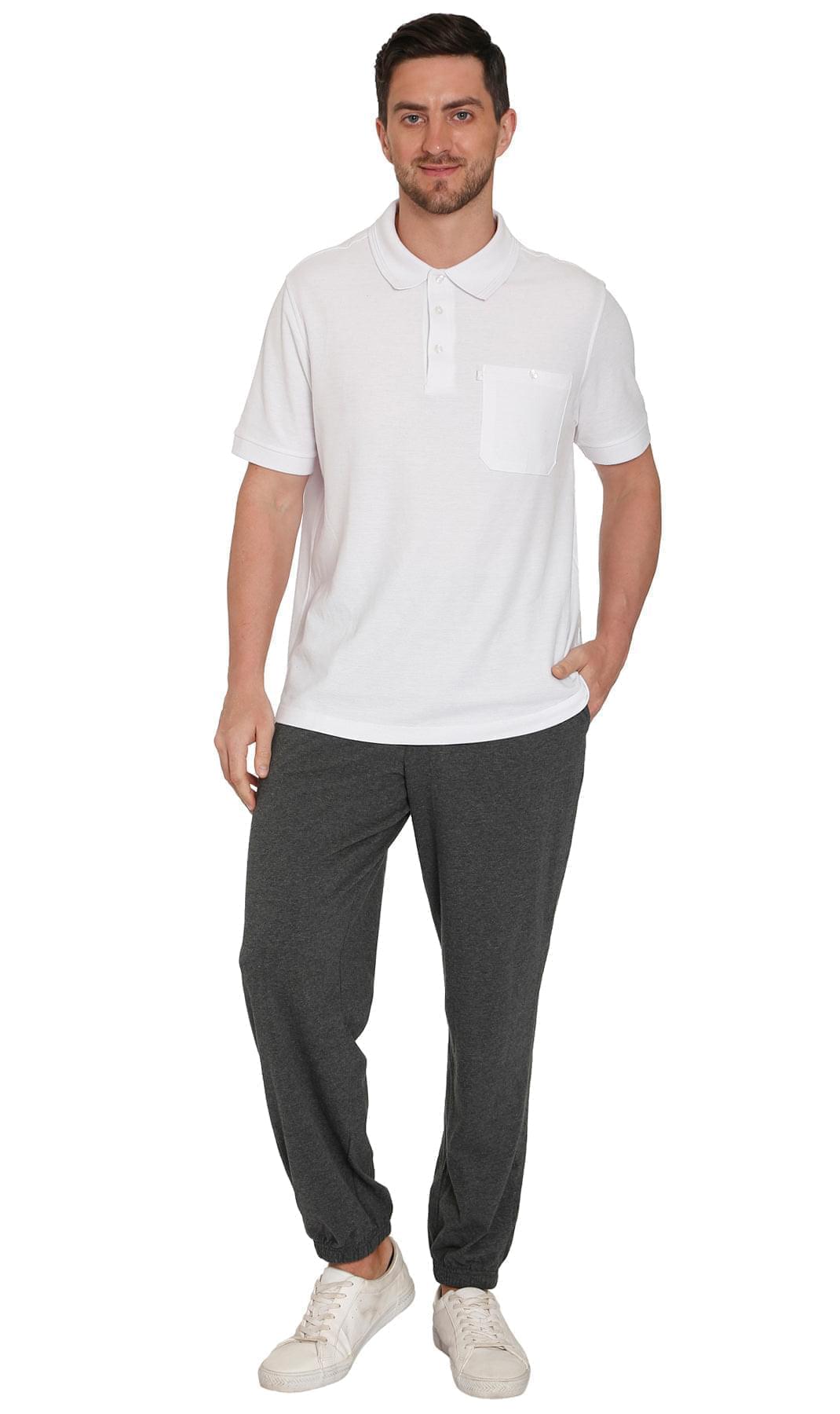 Men's Knit Pants - Pull On Elastic Waist for Effortless Dressing and Relaxed Comfort CHARCOAL - Full - TURTLE BAY APPAREL