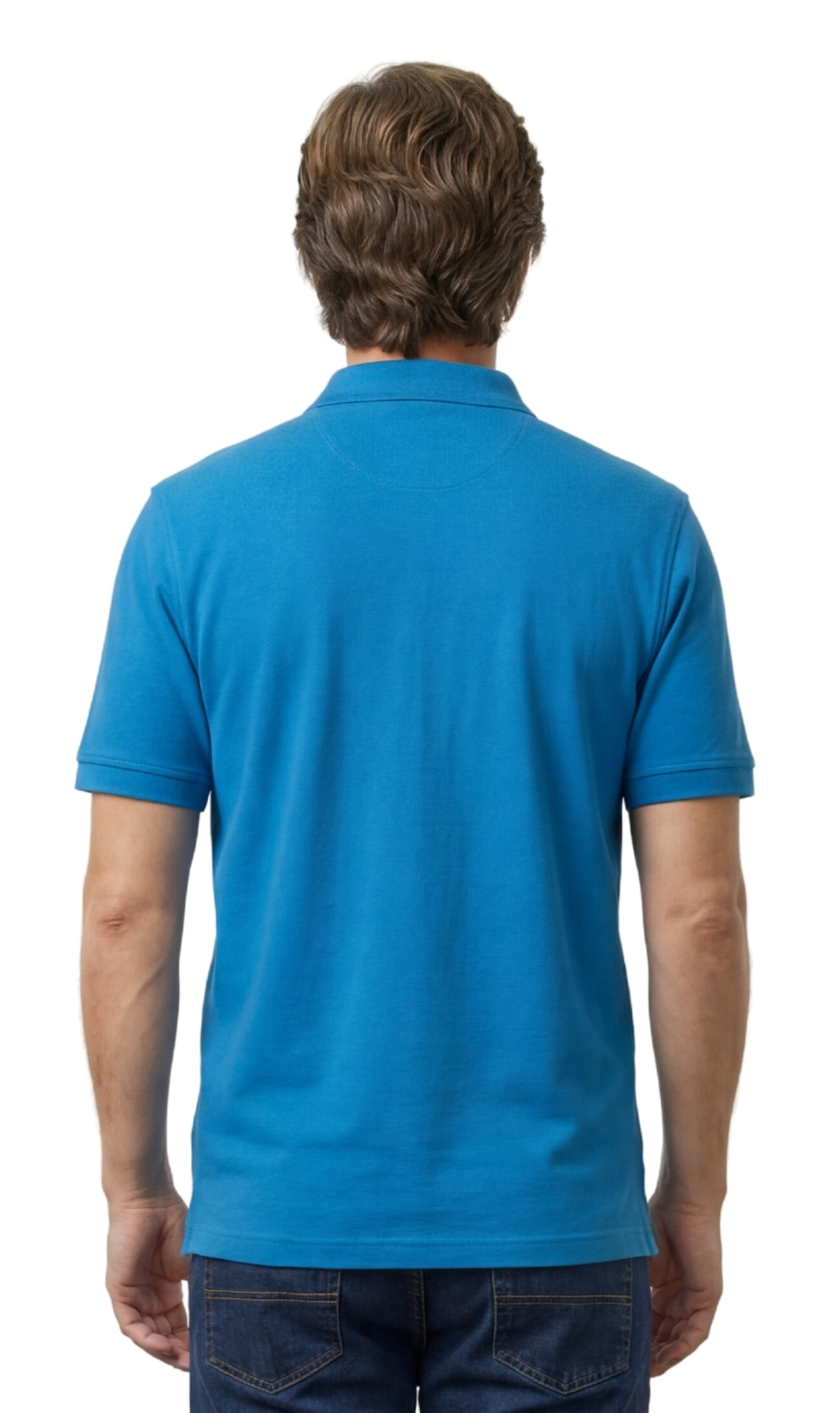 Mens Pique Knit Polo Aquamarine 22