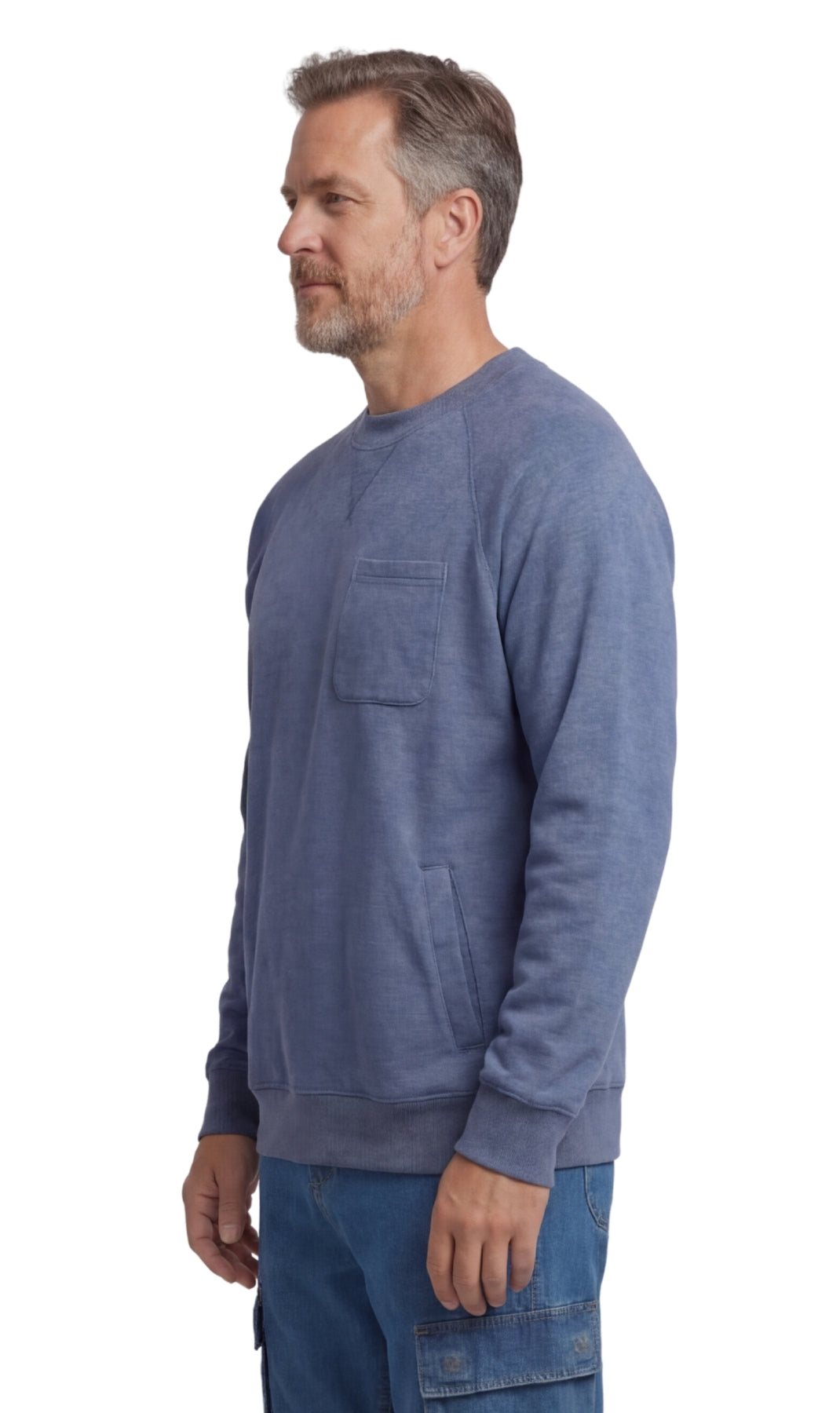Men's 3-Pocket Fleece Sweatshirt with Raglan Seams 12