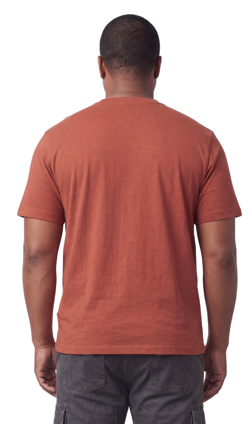 Turtle Bay New York Men's Short Sleeve Henley Relaxed Fit Shirt with Pocket readwood back