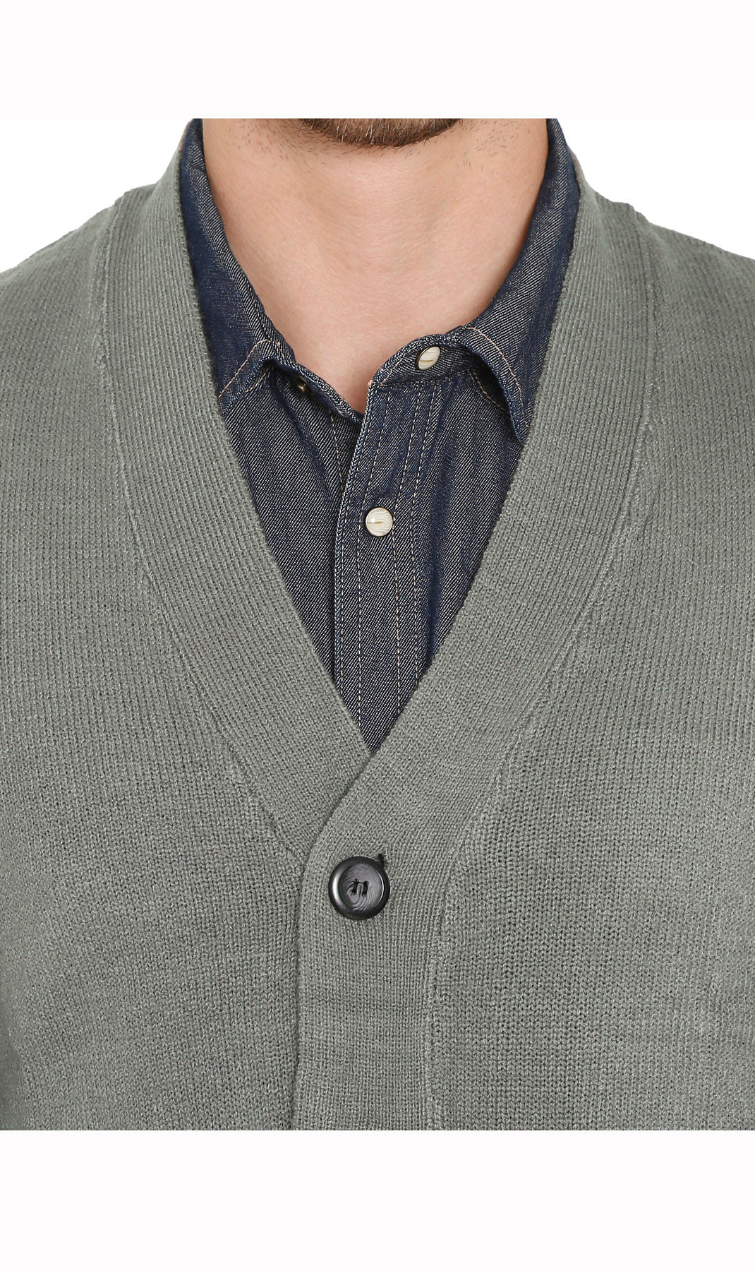 Turtle Bay Apparel Men's Cashmere-Like Button Front Flat Knit Sweater Vest – Grey