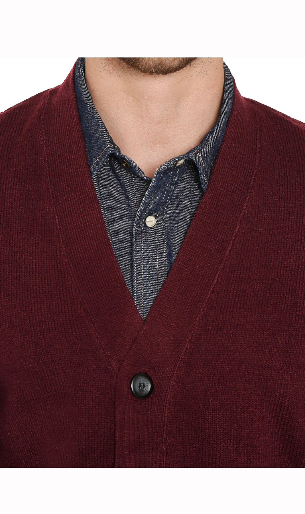 Men's Cashmere-Like Button Front Flat Knit Sweater Vest with front patch pockets 21