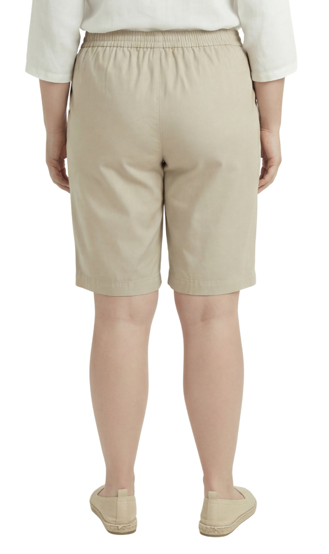 Women's Pull-On Denim and Twill Shorts — Stretch Waist No Zipper 16