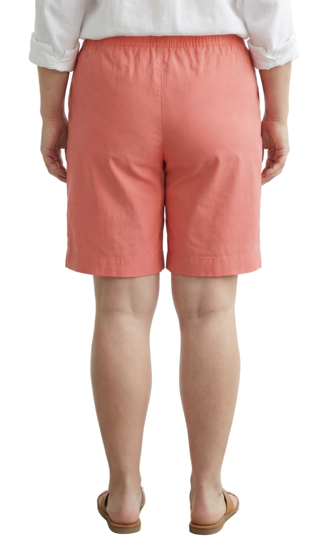 Women's Pull-On Denim and Twill Shorts — Stretch Waist No Zipper 26