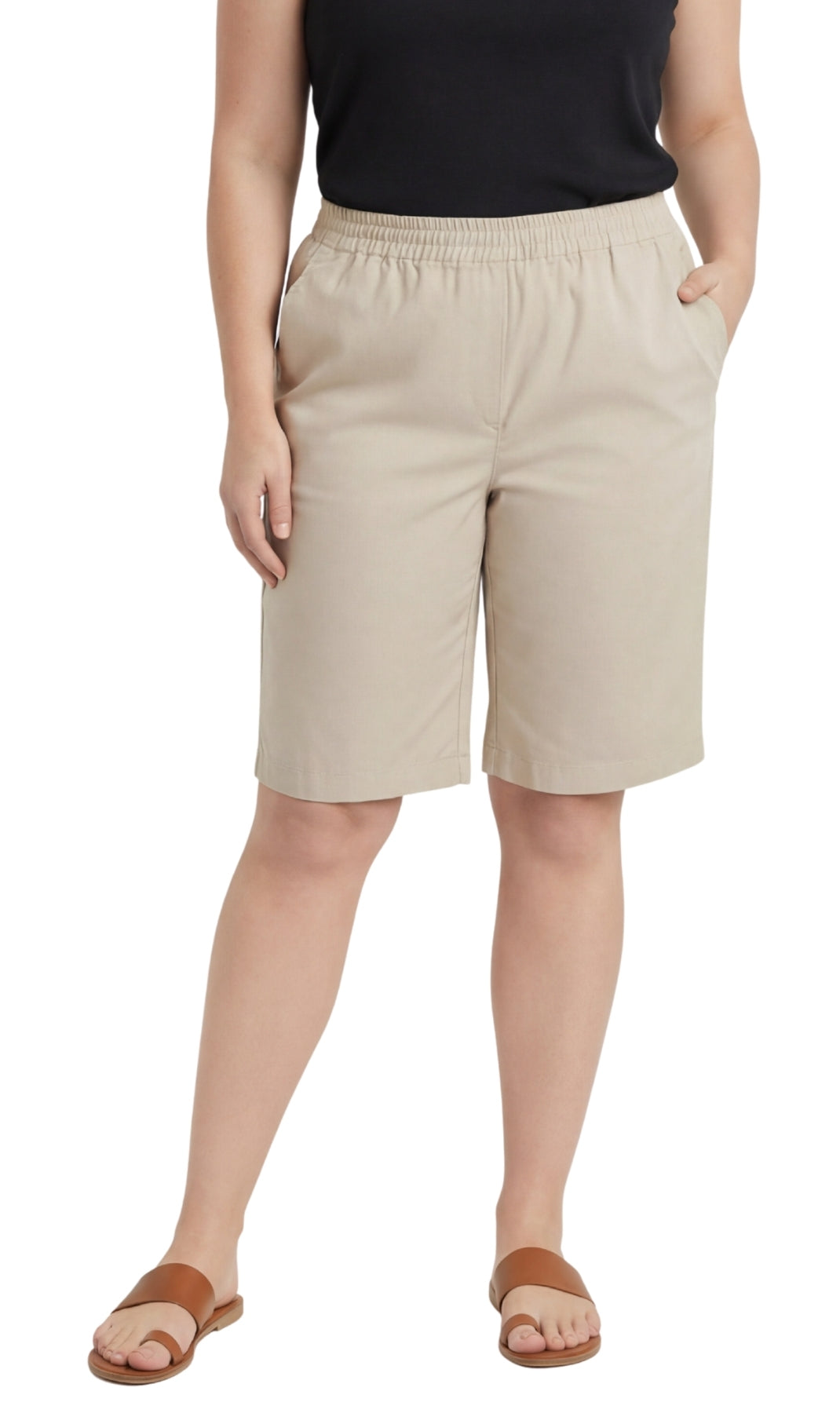 Women's Easy Pull-On Bermuda Shorts in Denim and Twill 41