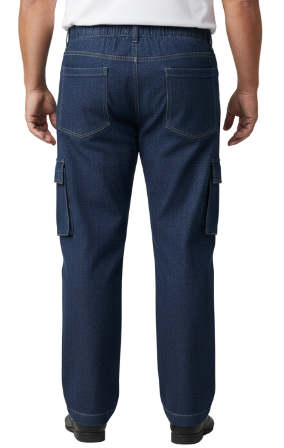Turtle Bay Apparel Men's Lightweight Double Cargo Pocket Pull-On Jeans