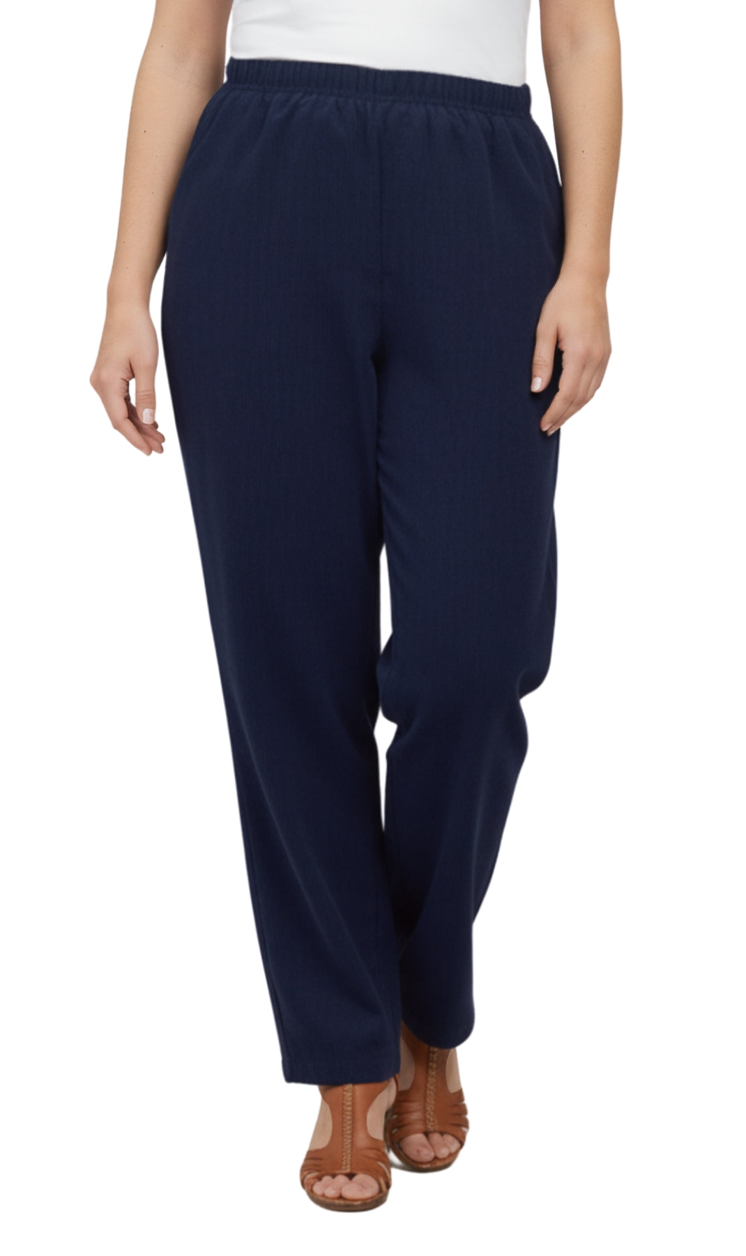 Womens Pull On Fine Wale Corduroy Pants with soft-covered elastic waist 23