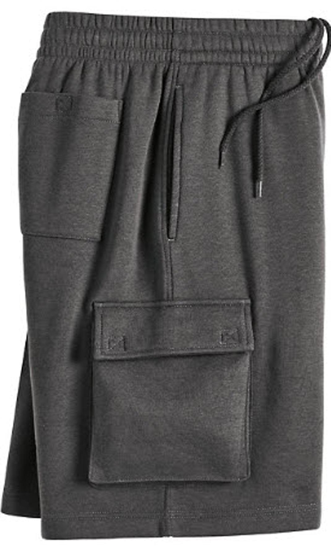 Men's Fleece Cargo Shorts - The Sweat Shorts You'll Wear Everywhere CHARCOAL - Pocket -  TURTLE BAY A
