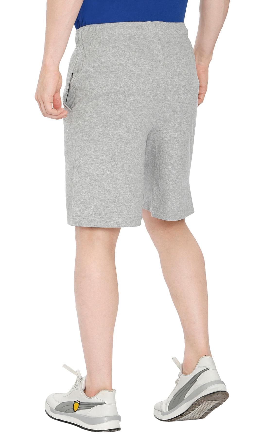 Mens Knit Shorts - Grey - Back - TURTLE BAY APPAREL