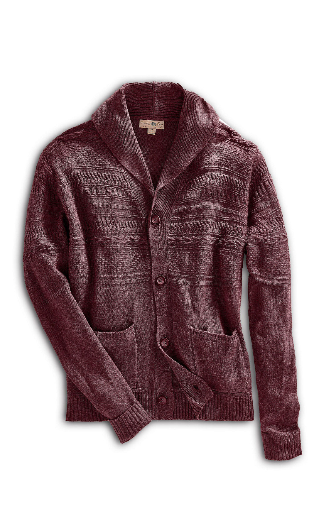 Men's Jacquard Knit Shawl Collar Cardigan Sweater 8