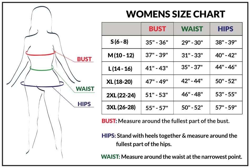 Size chart - Women's Striped Zip Front High Low Hooded Jacket TURTLE BAY APPAREL