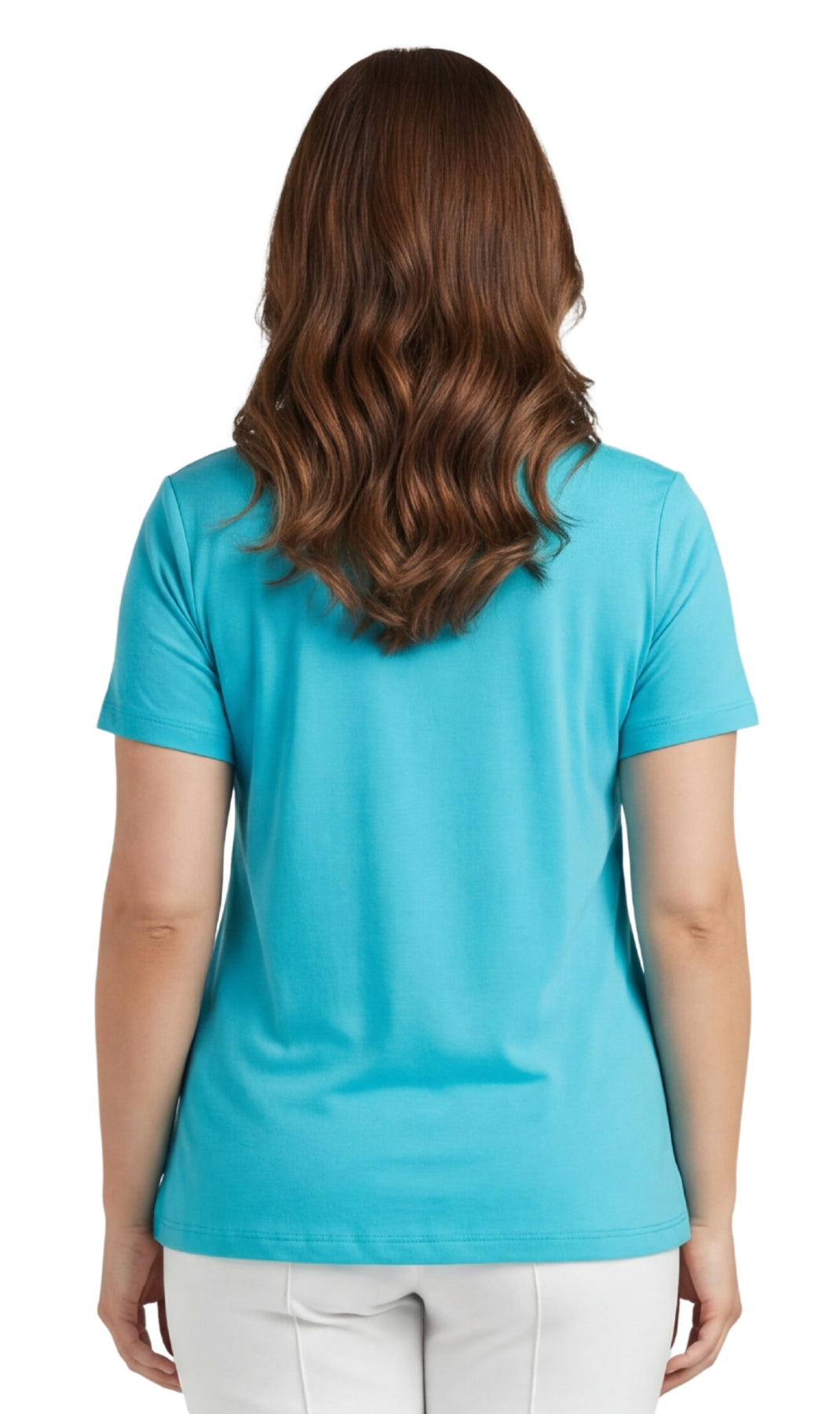 Women's Relaxed Fit Short-Sleeve Crew neck knit Tee Shirt 30